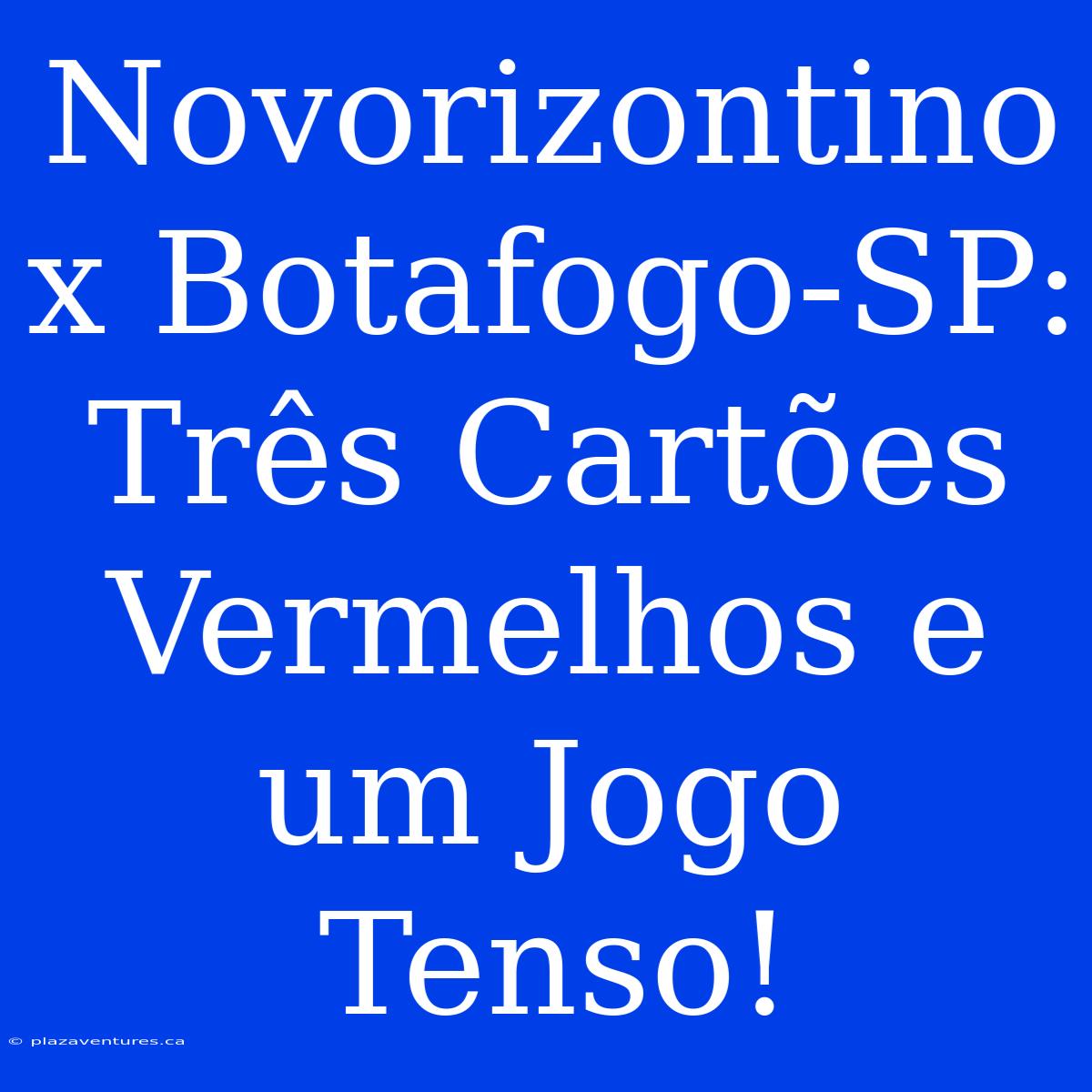 Novorizontino X Botafogo-SP: Três Cartões Vermelhos E Um Jogo Tenso!