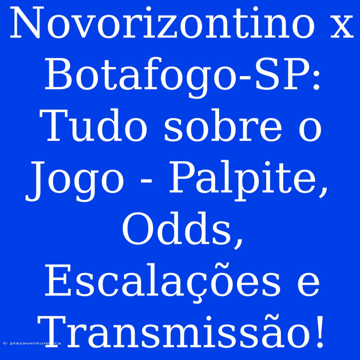 Novorizontino X Botafogo-SP: Tudo Sobre O Jogo - Palpite, Odds, Escalações E Transmissão!