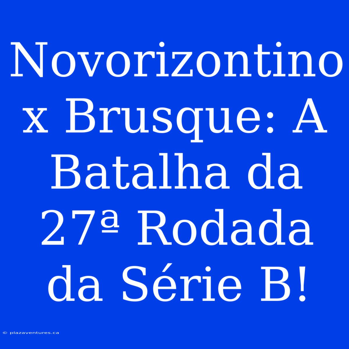 Novorizontino X Brusque: A Batalha Da 27ª Rodada Da Série B!