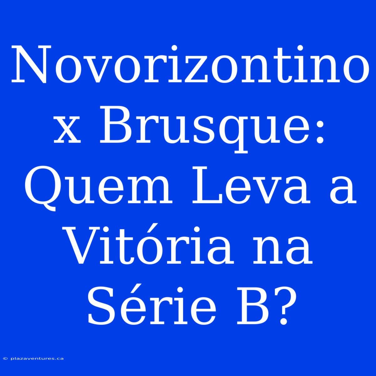 Novorizontino X Brusque: Quem Leva A Vitória Na Série B?