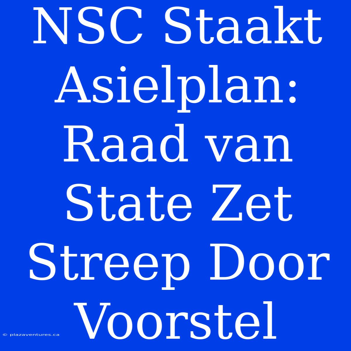 NSC Staakt Asielplan: Raad Van State Zet Streep Door Voorstel