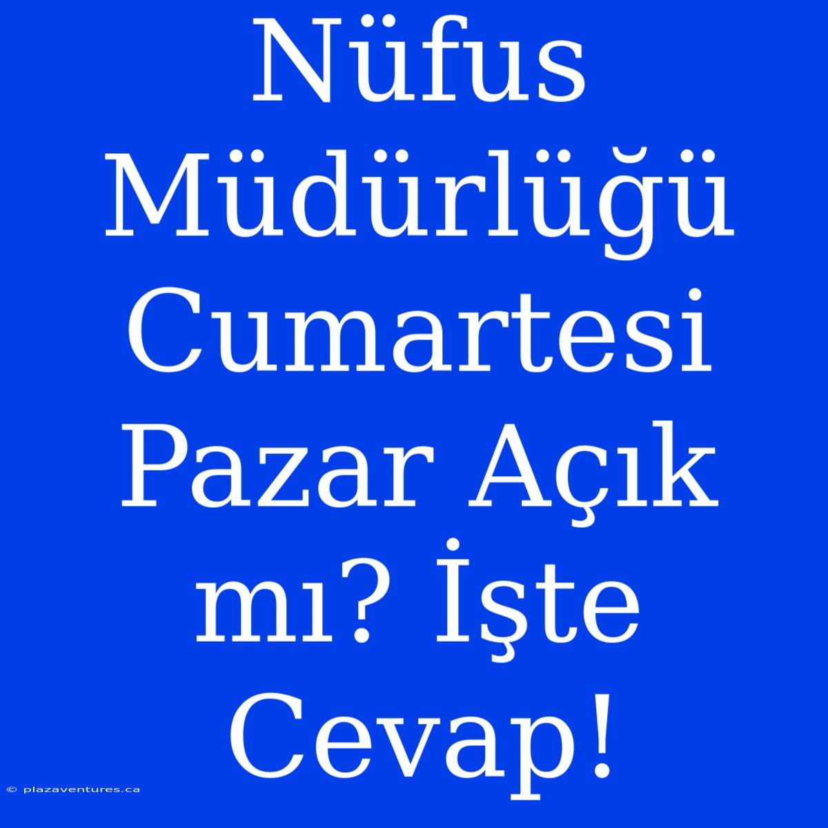 Nüfus Müdürlüğü Cumartesi Pazar Açık Mı? İşte Cevap!