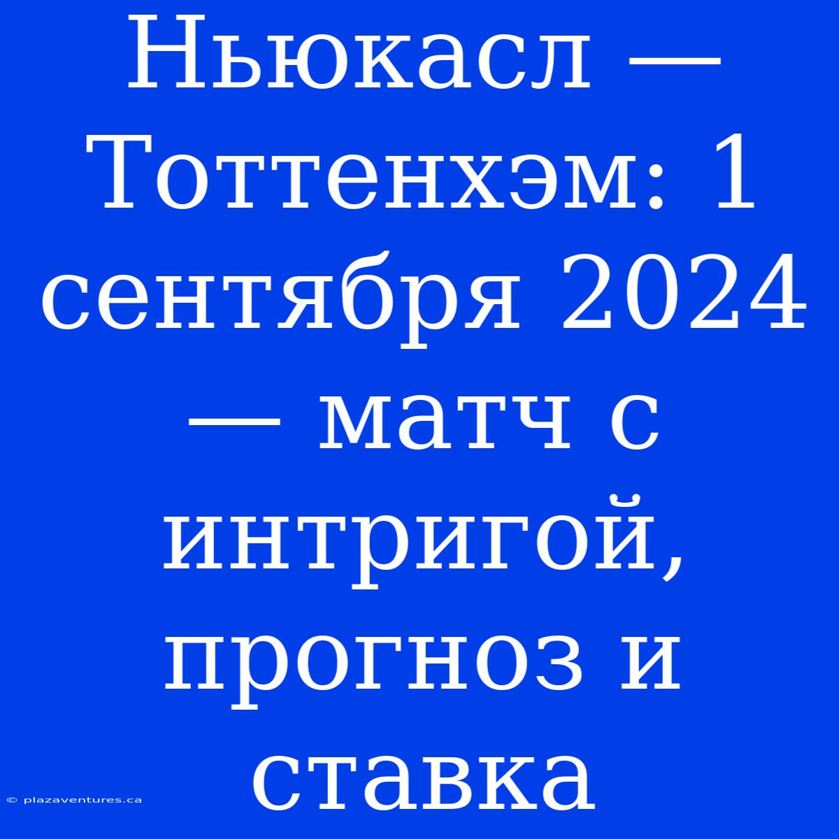 Ньюкасл — Тоттенхэм: 1 Сентября 2024 — Матч С Интригой, Прогноз И Ставка