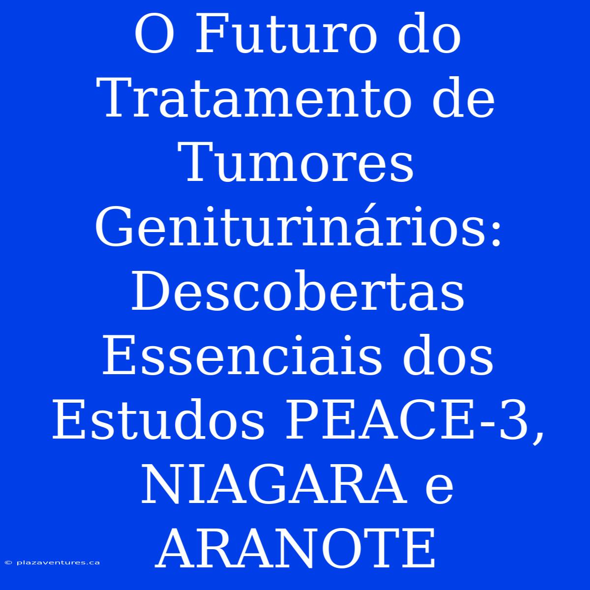 O Futuro Do Tratamento De Tumores Geniturinários: Descobertas Essenciais Dos Estudos PEACE-3, NIAGARA E ARANOTE