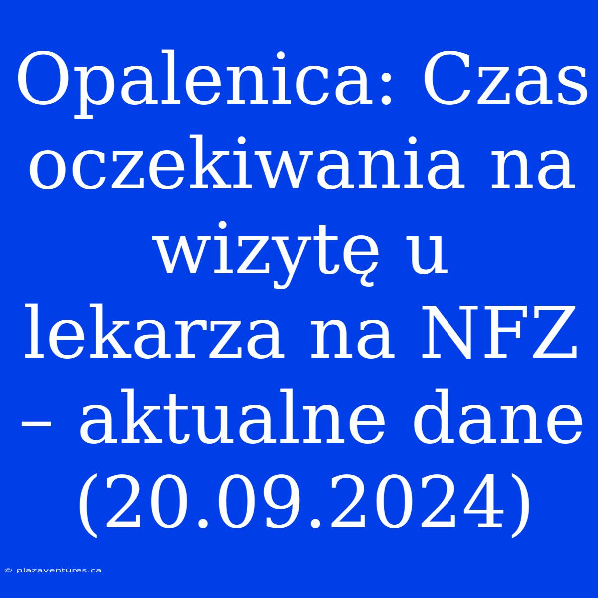 Opalenica: Czas Oczekiwania Na Wizytę U Lekarza Na NFZ – Aktualne Dane (20.09.2024)