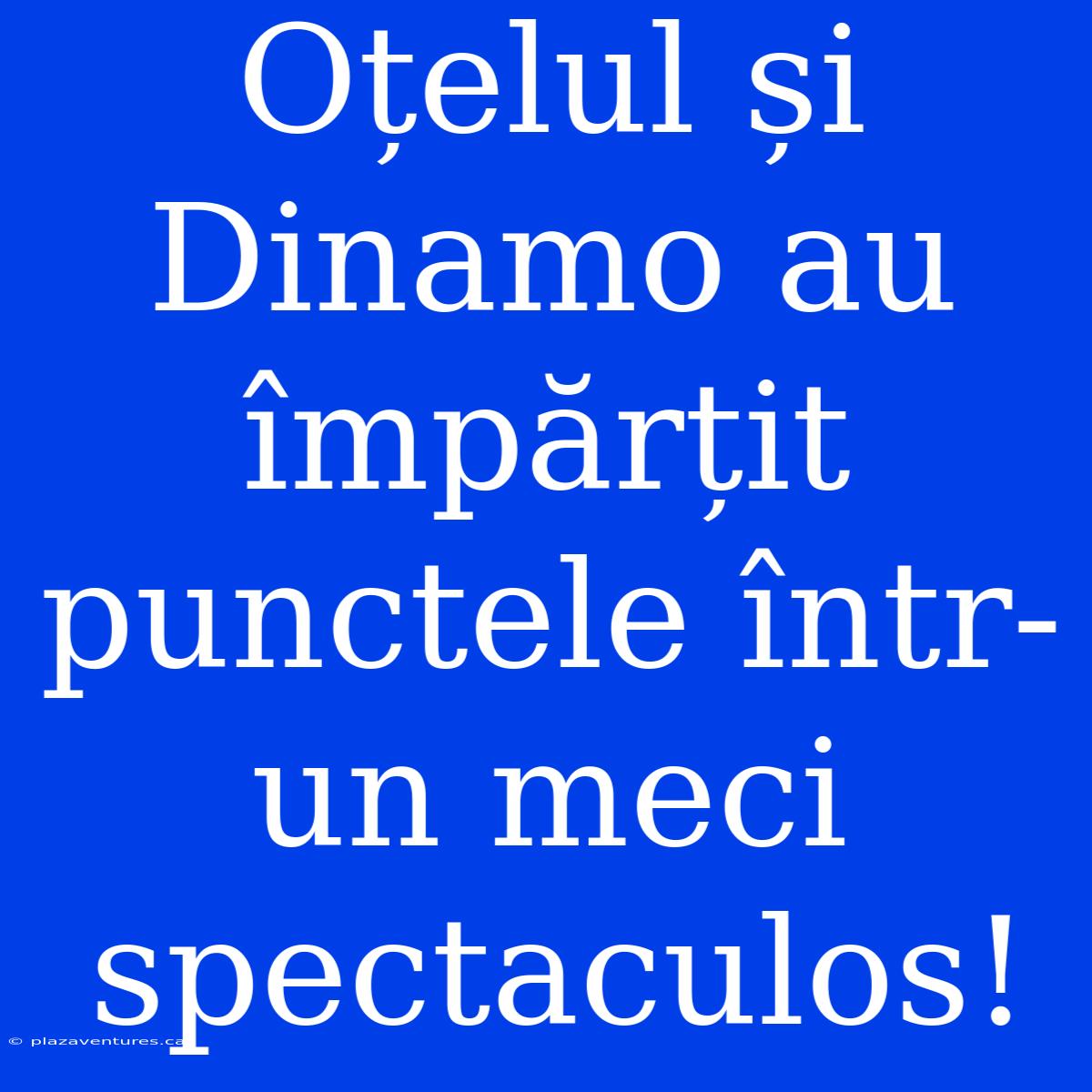 Oțelul Și Dinamo Au Împărțit Punctele Într-un Meci Spectaculos!