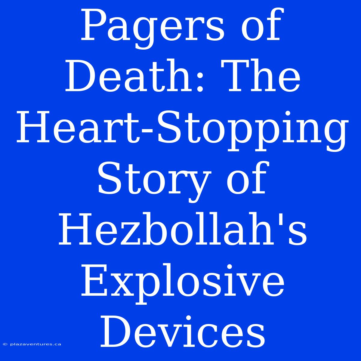 Pagers Of Death: The Heart-Stopping Story Of Hezbollah's Explosive Devices