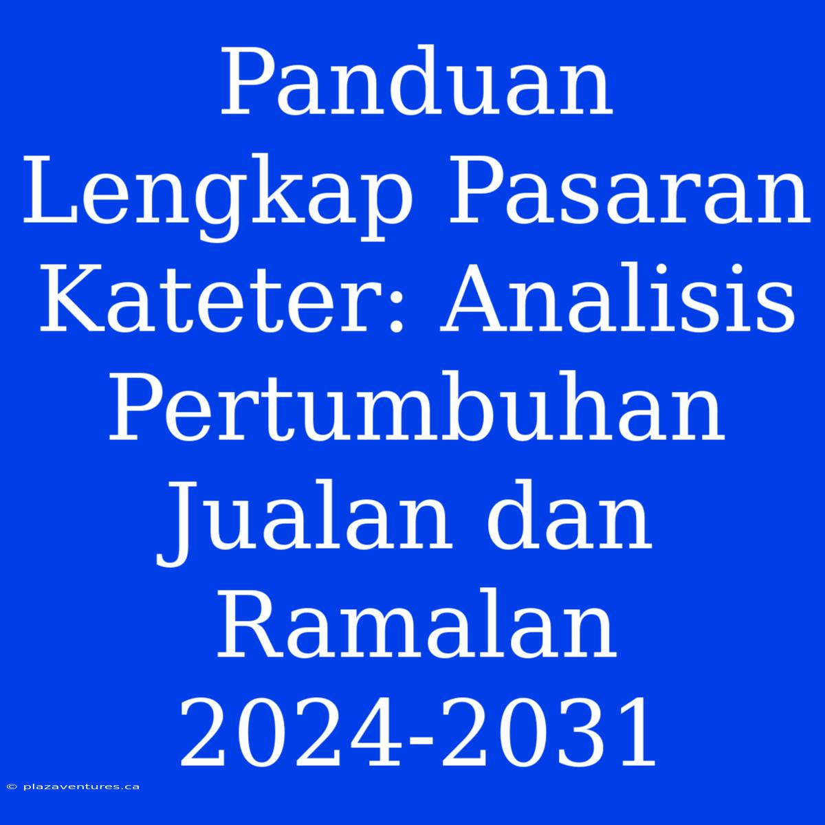 Panduan Lengkap Pasaran Kateter: Analisis Pertumbuhan Jualan Dan Ramalan 2024-2031