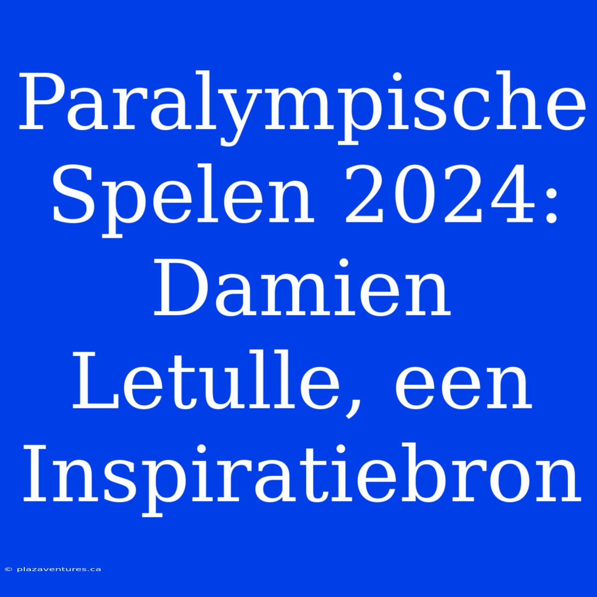 Paralympische Spelen 2024: Damien Letulle, Een Inspiratiebron