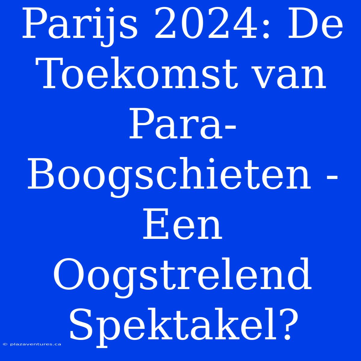 Parijs 2024: De Toekomst Van Para-Boogschieten - Een Oogstrelend Spektakel?