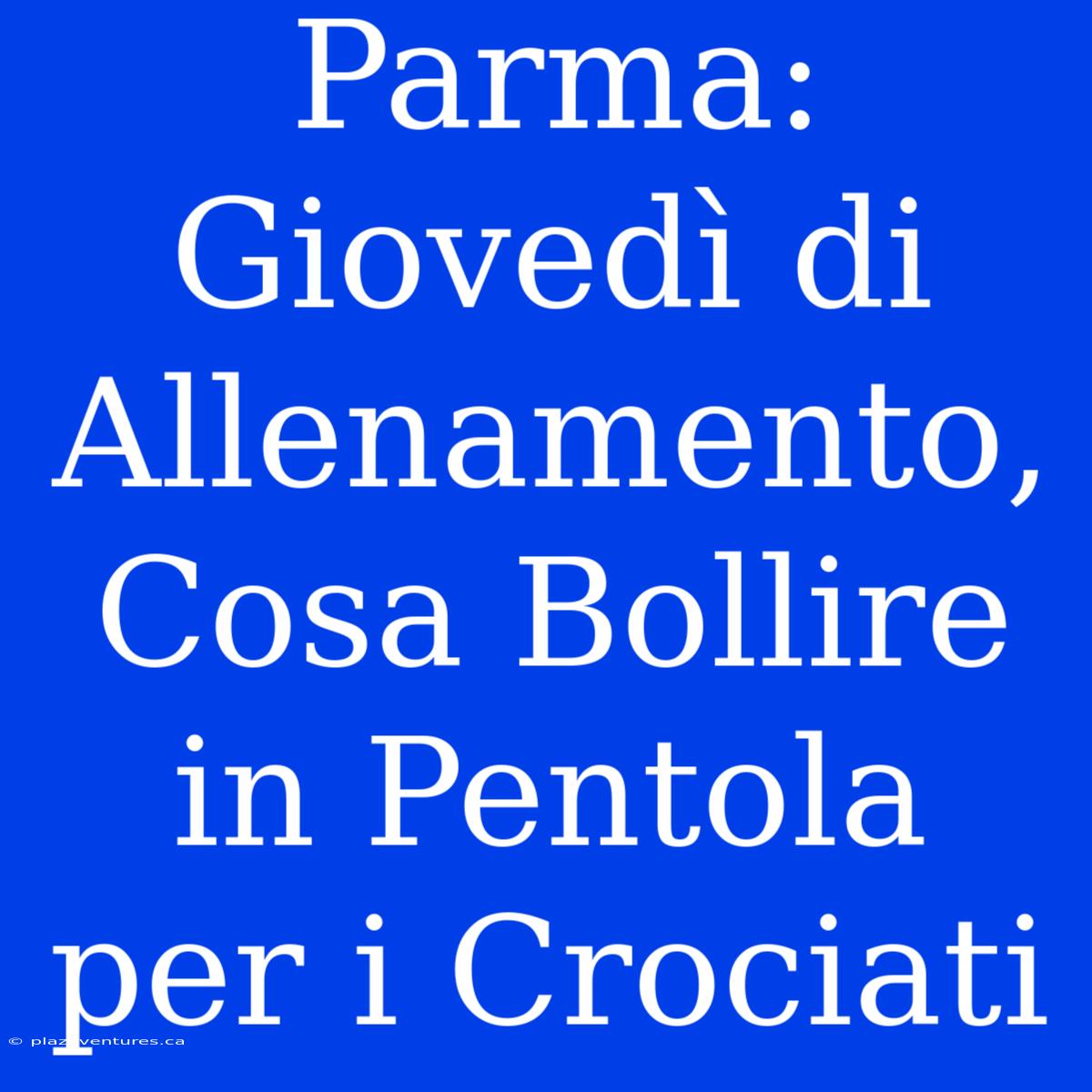 Parma: Giovedì Di Allenamento, Cosa Bollire In Pentola Per I Crociati