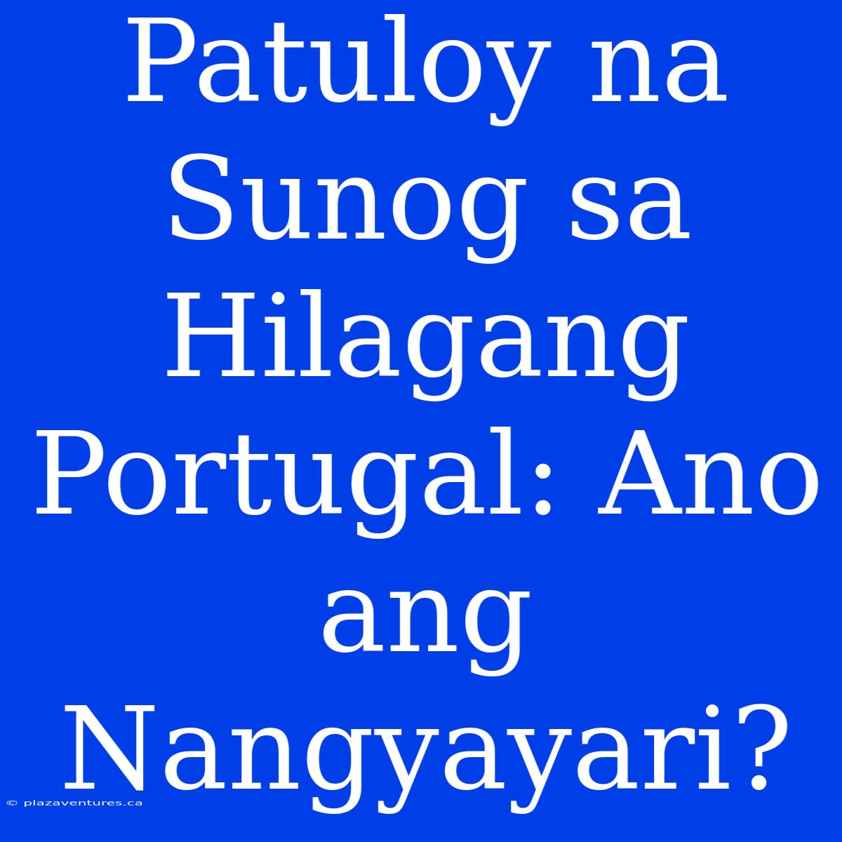 Patuloy Na Sunog Sa Hilagang Portugal: Ano Ang Nangyayari?