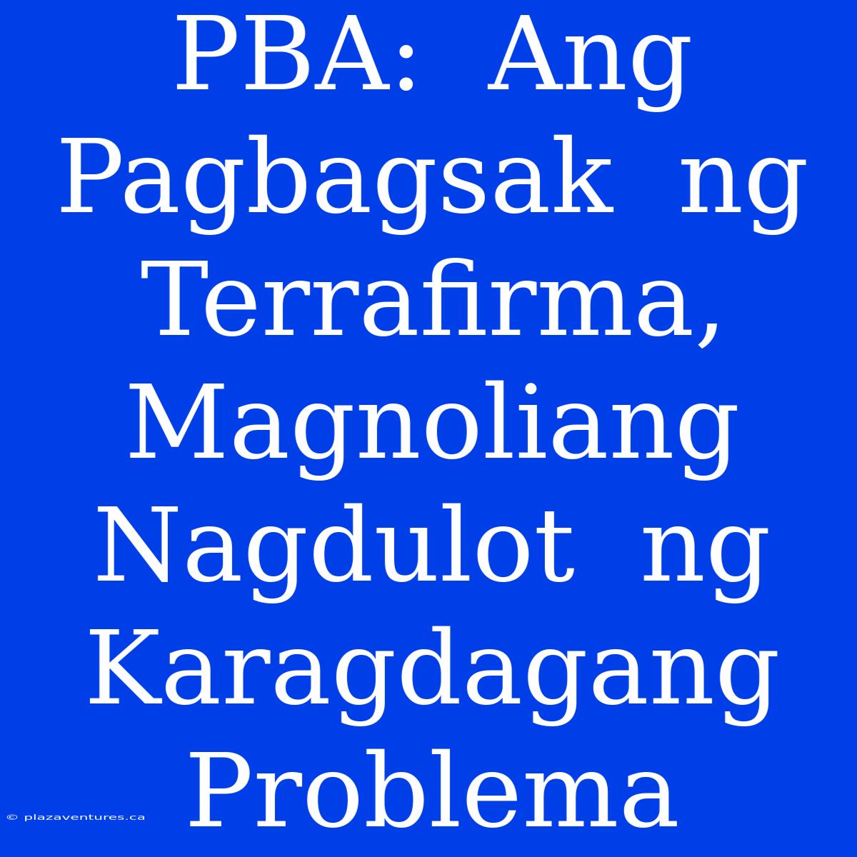 PBA:  Ang  Pagbagsak  Ng  Terrafirma,  Magnoliang  Nagdulot  Ng  Karagdagang  Problema