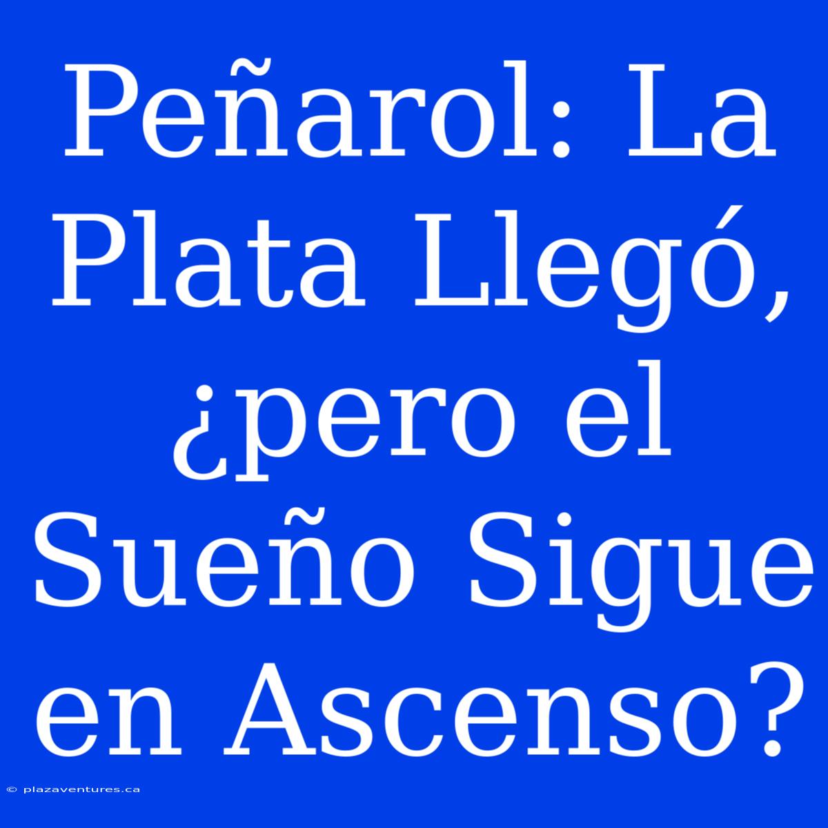 Peñarol: La Plata Llegó, ¿pero El Sueño Sigue En Ascenso?