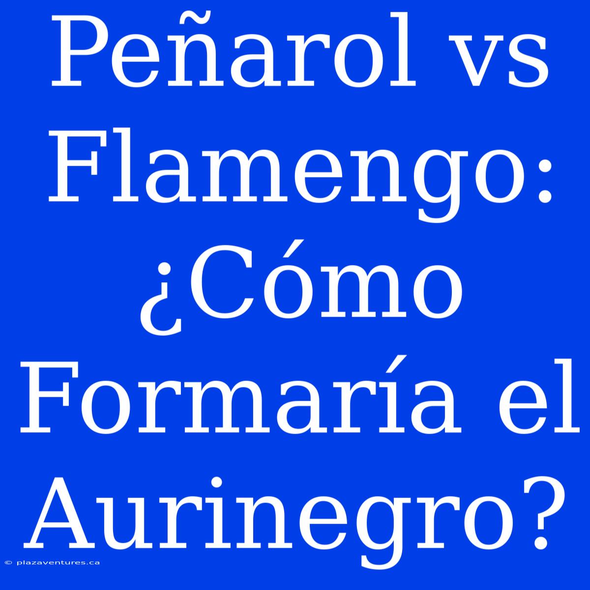 Peñarol Vs Flamengo: ¿Cómo Formaría El Aurinegro?