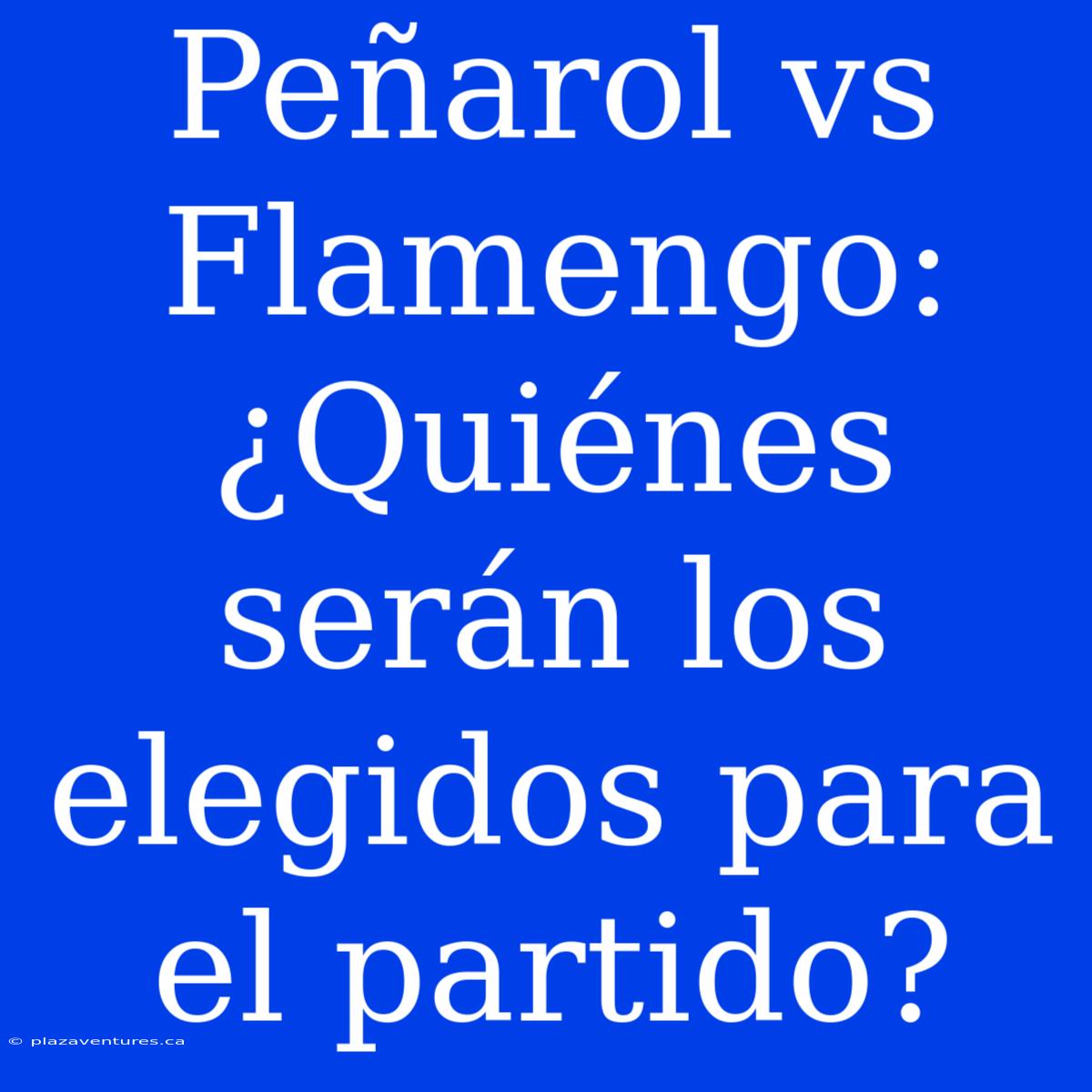 Peñarol Vs Flamengo: ¿Quiénes Serán Los Elegidos Para El Partido?