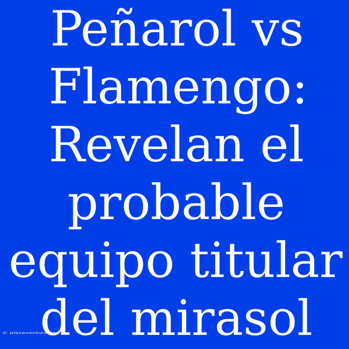 Peñarol Vs Flamengo: Revelan El Probable Equipo Titular Del Mirasol