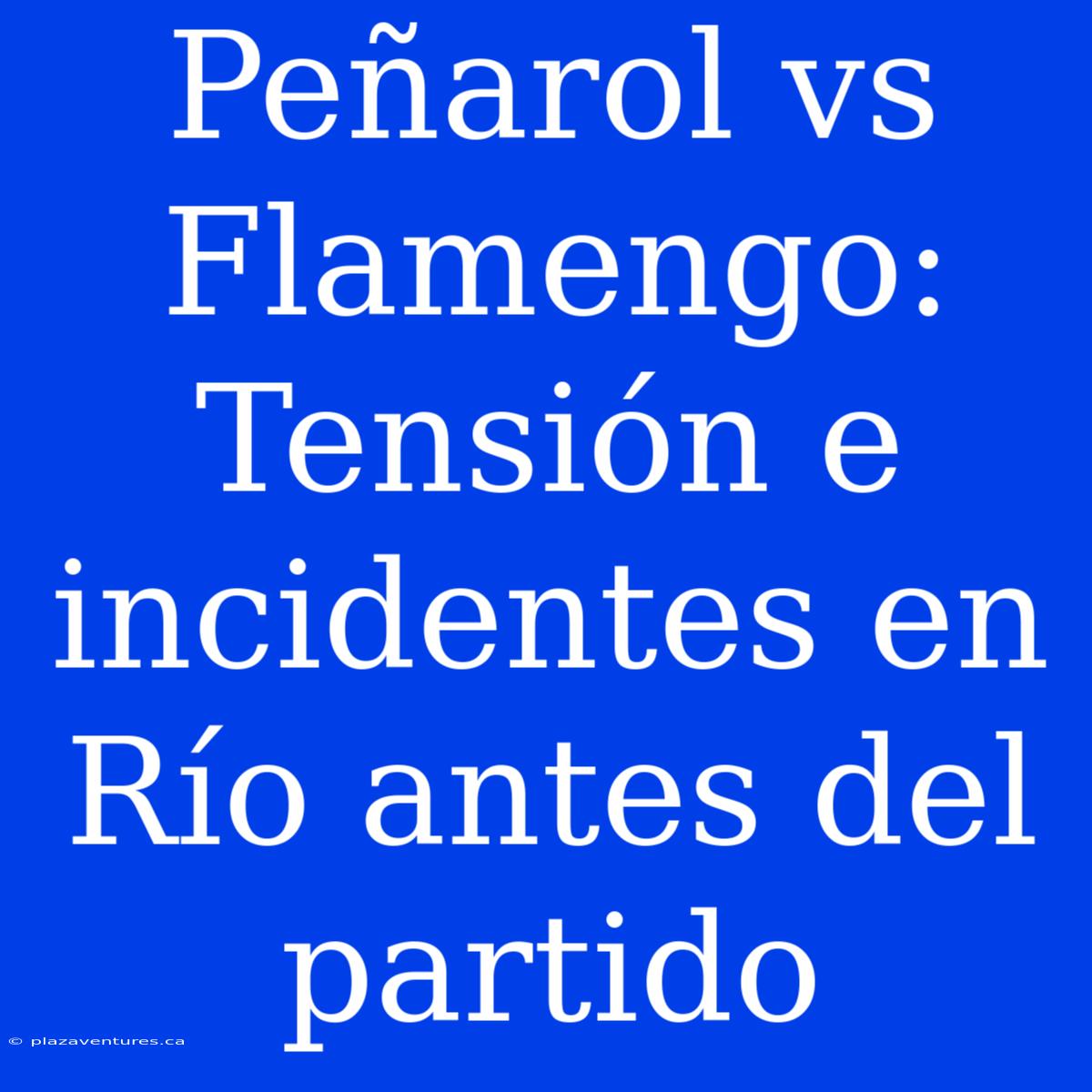 Peñarol Vs Flamengo: Tensión E Incidentes En Río Antes Del Partido