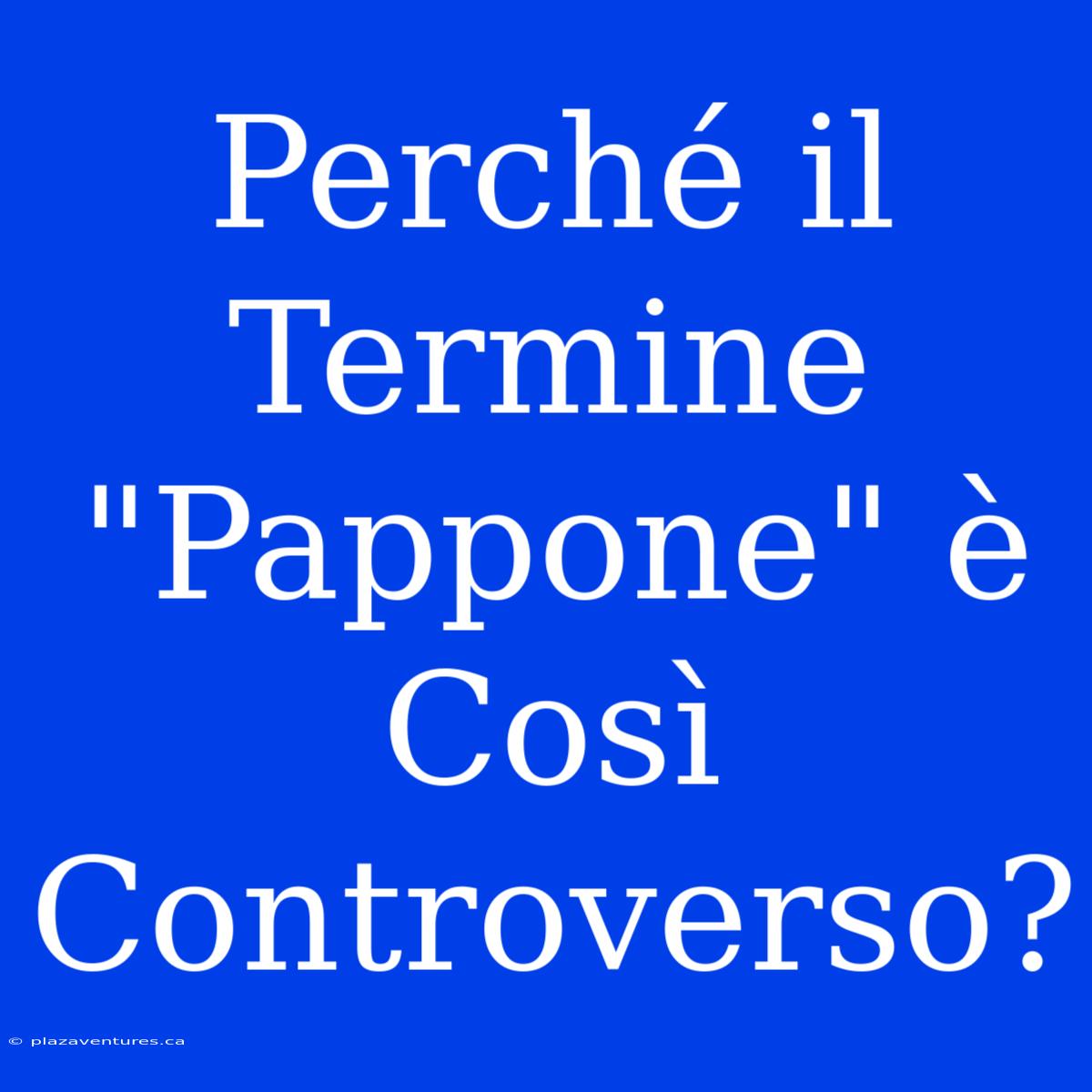 Perché Il Termine 