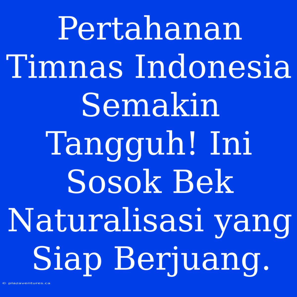 Pertahanan Timnas Indonesia Semakin Tangguh! Ini Sosok Bek Naturalisasi Yang Siap Berjuang.