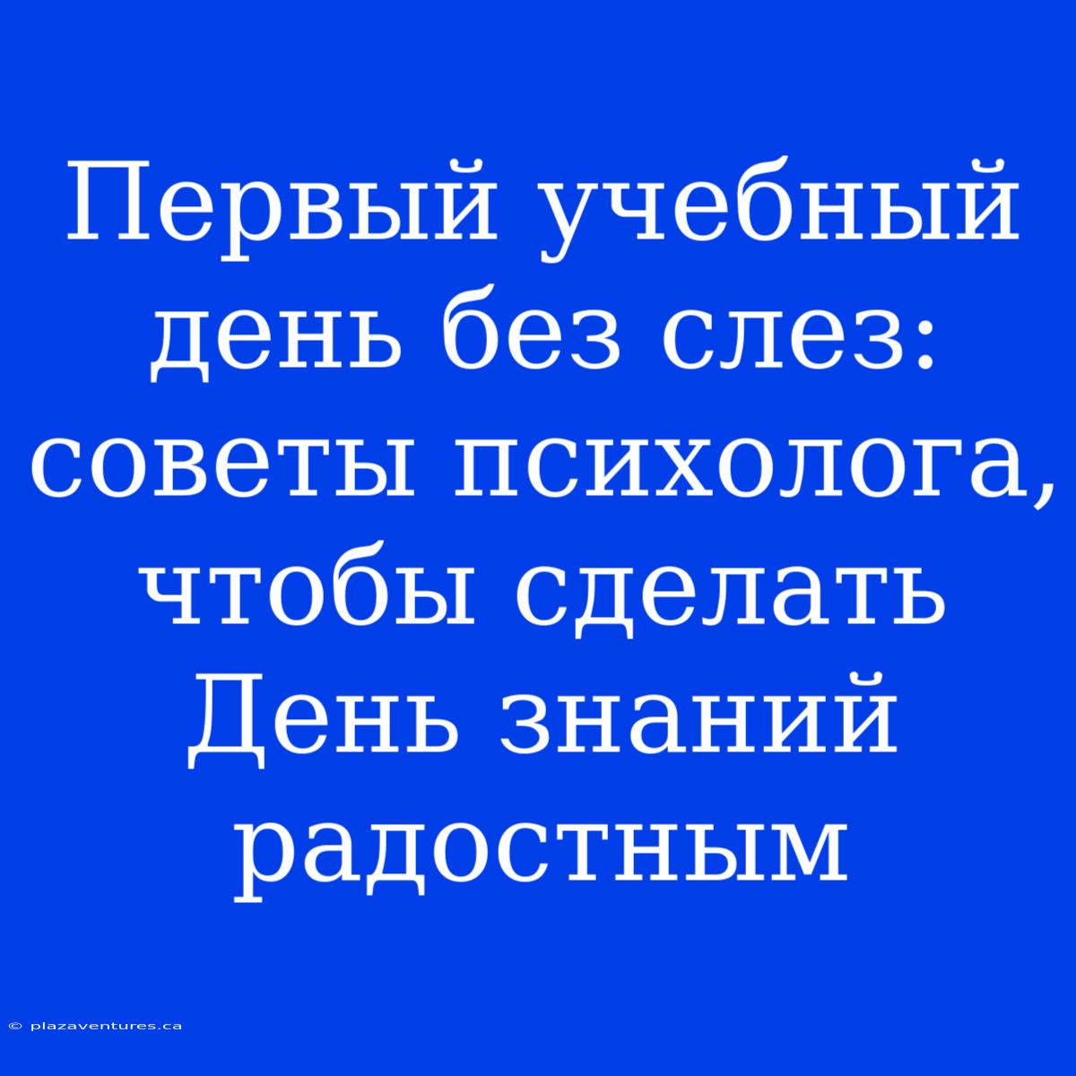 Первый Учебный День Без Слез: Советы Психолога, Чтобы Сделать День Знаний Радостным