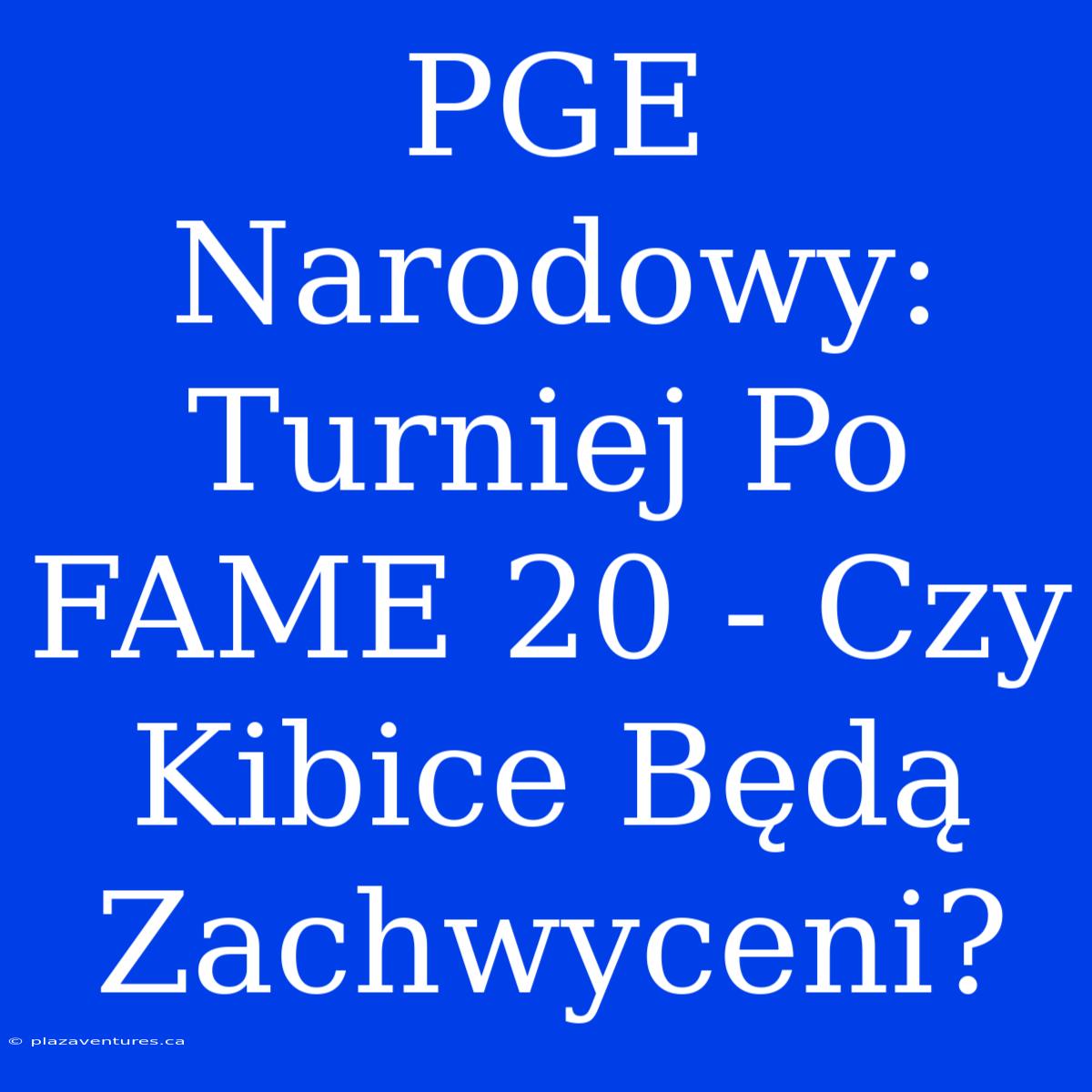 PGE Narodowy: Turniej Po FAME 20 - Czy Kibice Będą Zachwyceni?