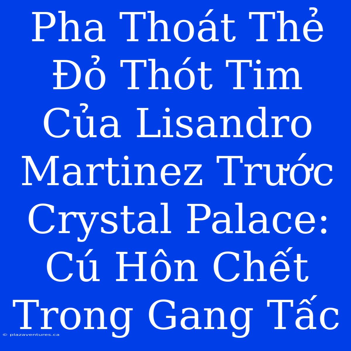 Pha Thoát Thẻ Đỏ Thót Tim Của Lisandro Martinez Trước Crystal Palace: Cú Hôn Chết Trong Gang Tấc