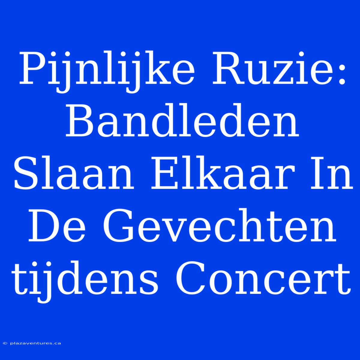 Pijnlijke Ruzie: Bandleden Slaan Elkaar In De Gevechten Tijdens Concert