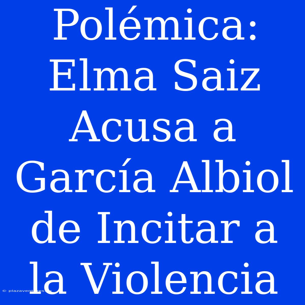 Polémica: Elma Saiz Acusa A García Albiol De Incitar A La Violencia