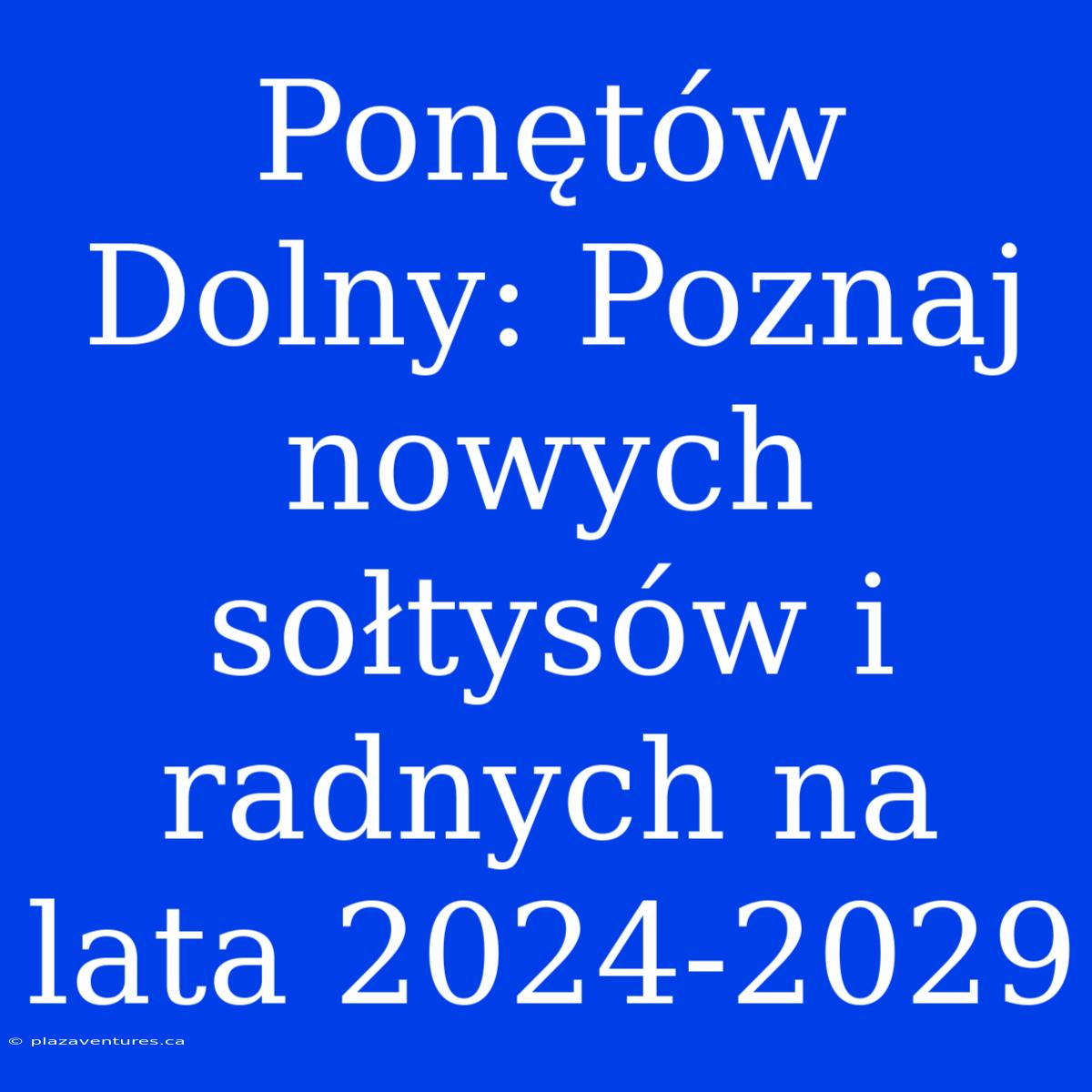 Ponętów Dolny: Poznaj Nowych Sołtysów I Radnych Na Lata 2024-2029