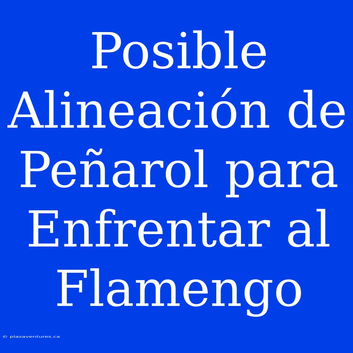 Posible Alineación De Peñarol Para Enfrentar Al Flamengo