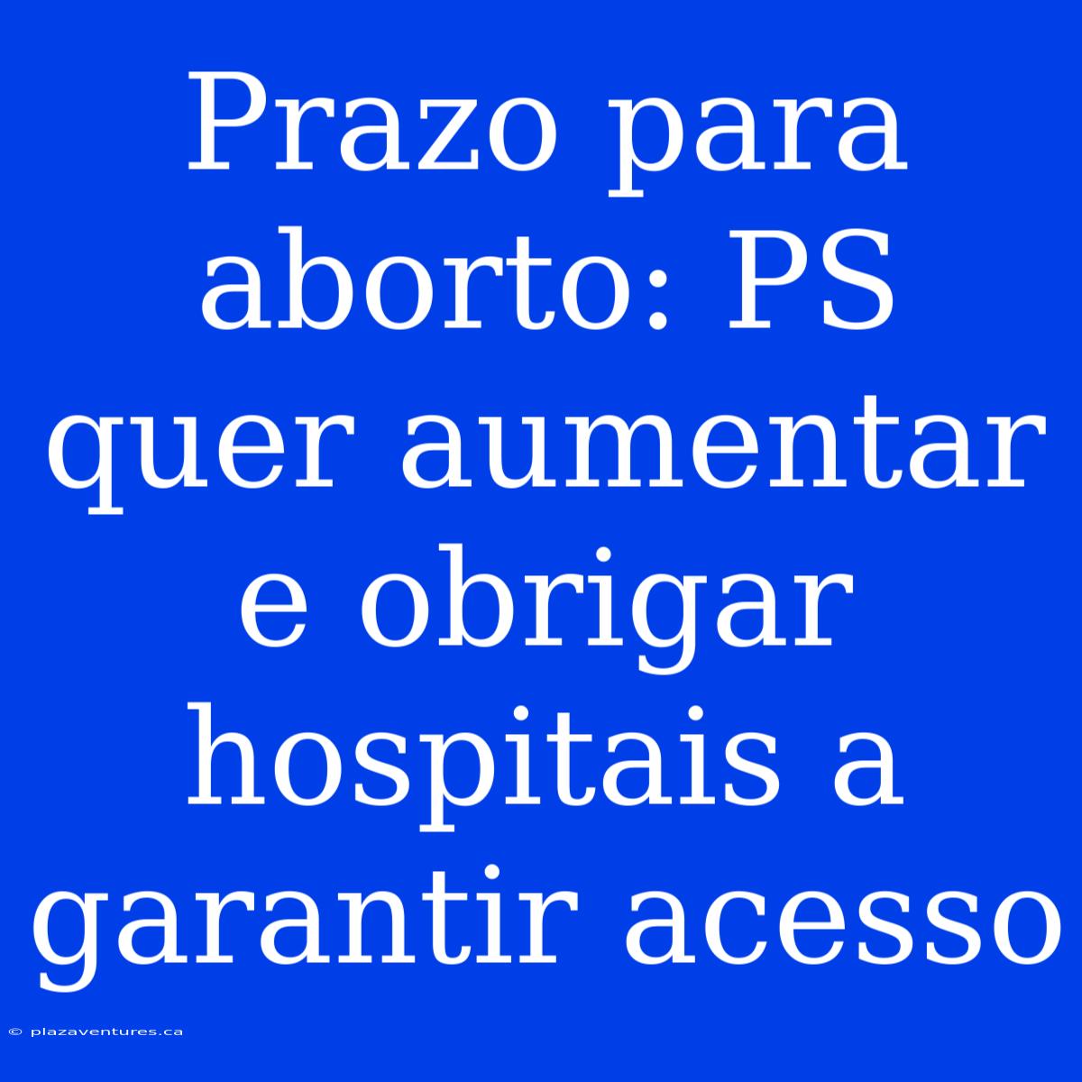 Prazo Para Aborto: PS Quer Aumentar E Obrigar Hospitais A Garantir Acesso