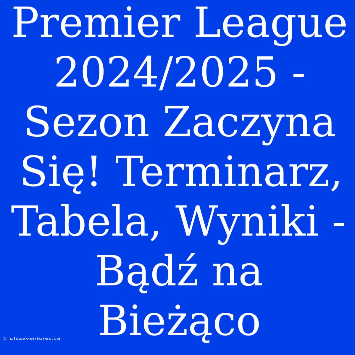 Premier League 2024/2025 - Sezon Zaczyna Się! Terminarz, Tabela, Wyniki - Bądź Na Bieżąco