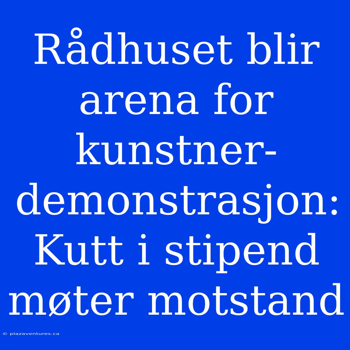 Rådhuset Blir Arena For Kunstner-demonstrasjon: Kutt I Stipend Møter Motstand