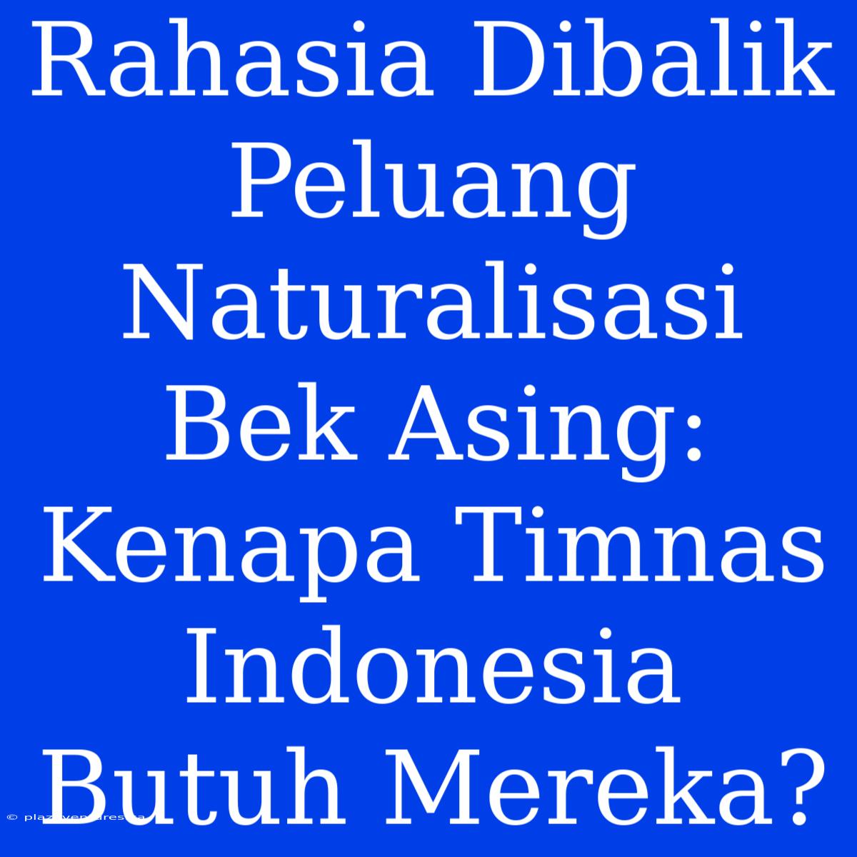 Rahasia Dibalik Peluang Naturalisasi Bek Asing: Kenapa Timnas Indonesia Butuh Mereka?