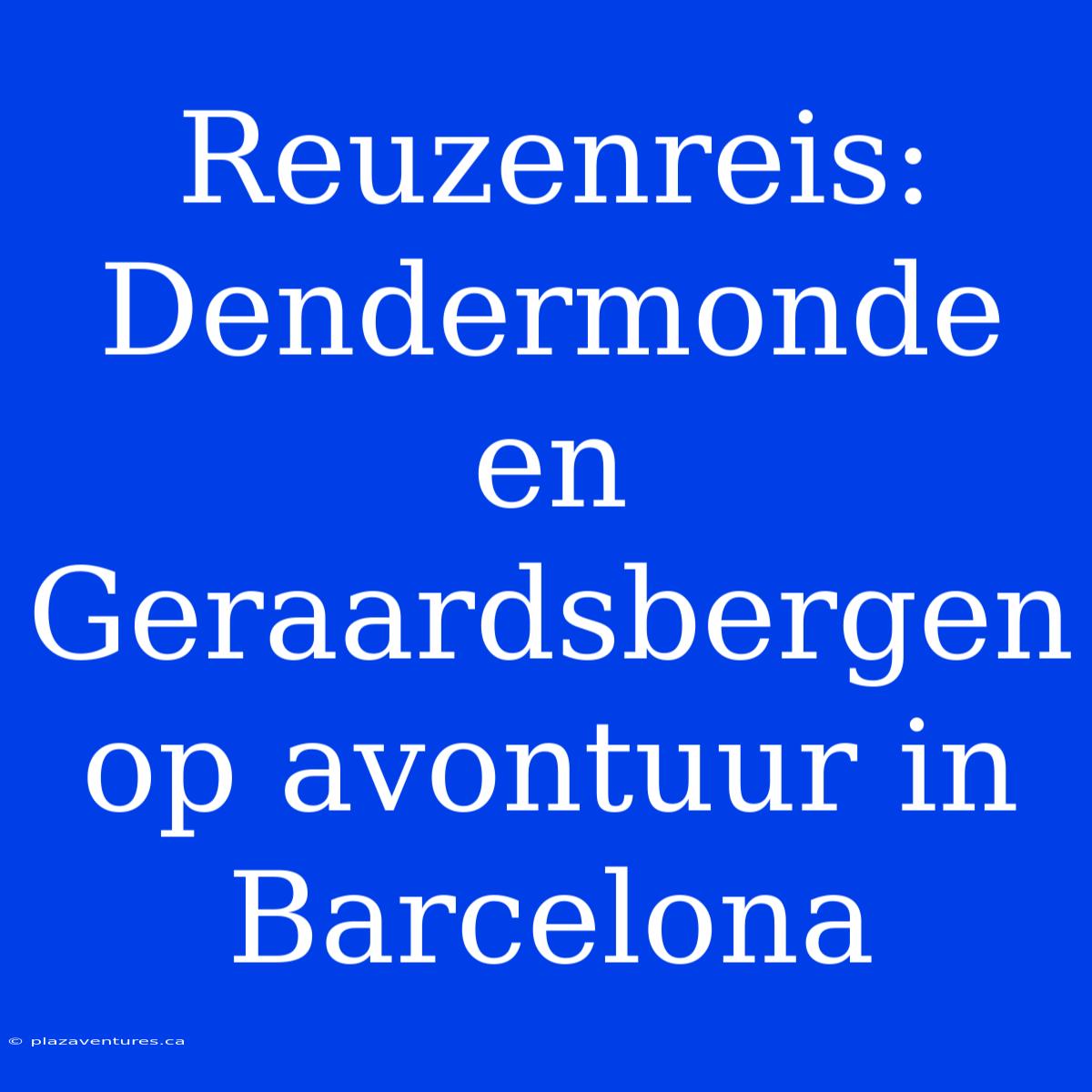 Reuzenreis: Dendermonde En Geraardsbergen Op Avontuur In Barcelona