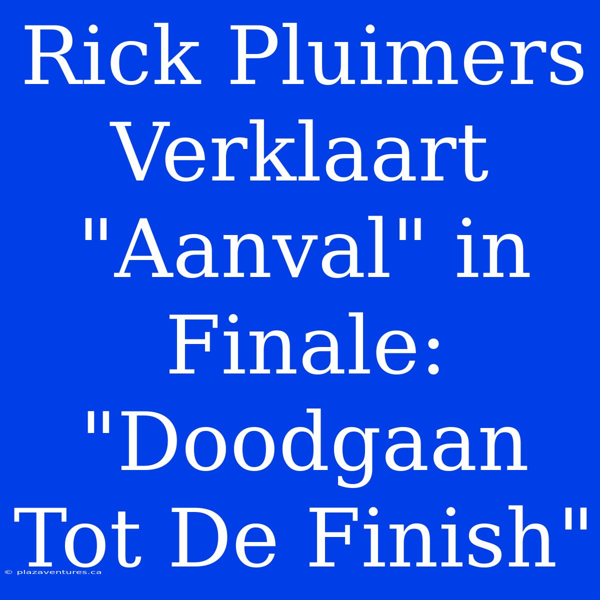 Rick Pluimers Verklaart 