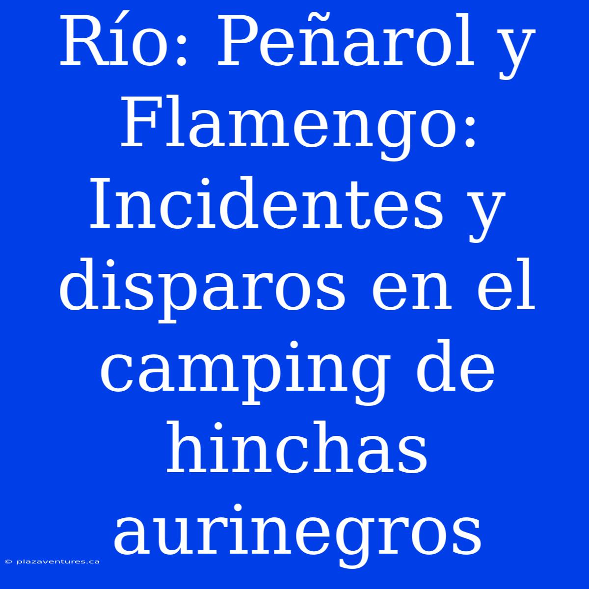 Río: Peñarol Y Flamengo: Incidentes Y Disparos En El Camping De Hinchas Aurinegros