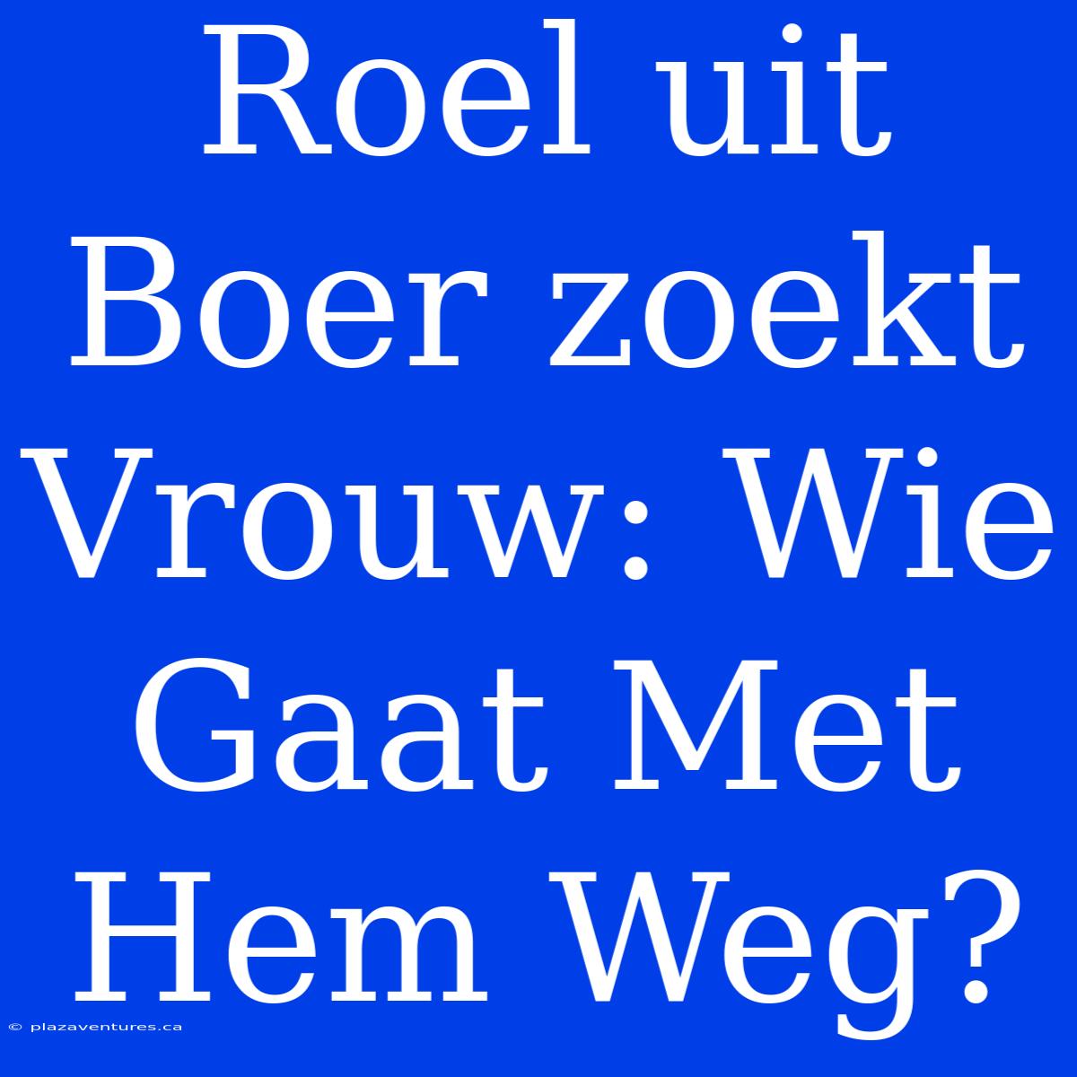 Roel Uit Boer Zoekt Vrouw: Wie Gaat Met Hem Weg?