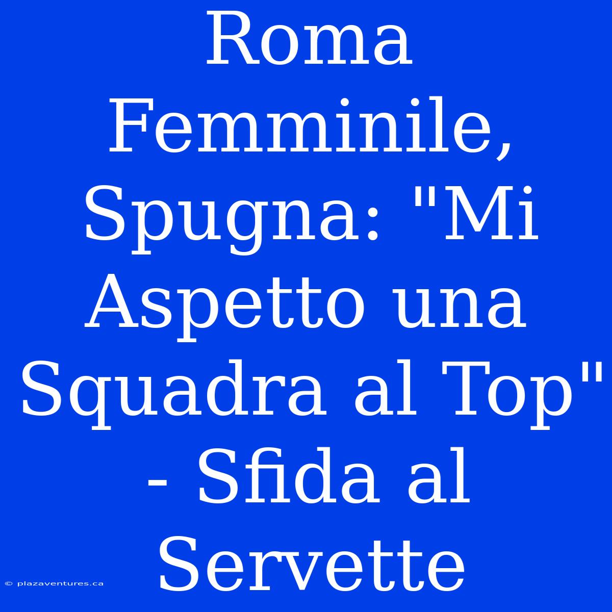 Roma Femminile, Spugna: 