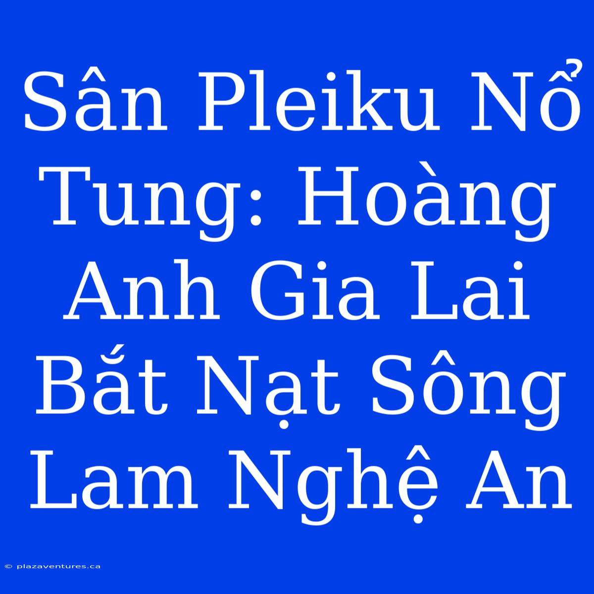 Sân Pleiku Nổ Tung: Hoàng Anh Gia Lai Bắt Nạt Sông Lam Nghệ An