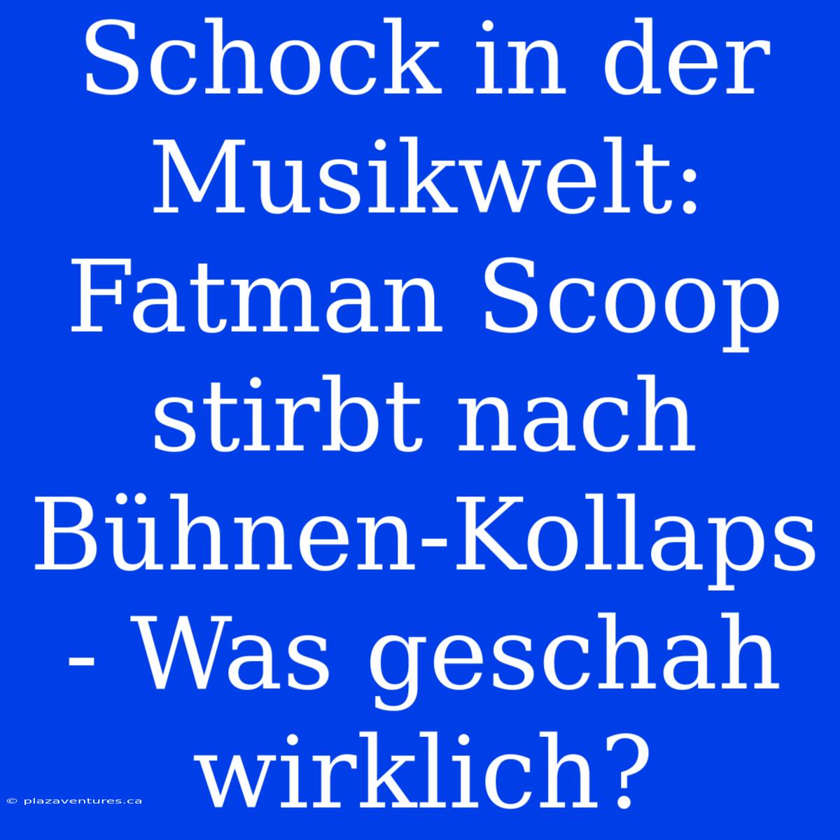 Schock In Der Musikwelt: Fatman Scoop Stirbt Nach Bühnen-Kollaps - Was Geschah Wirklich?