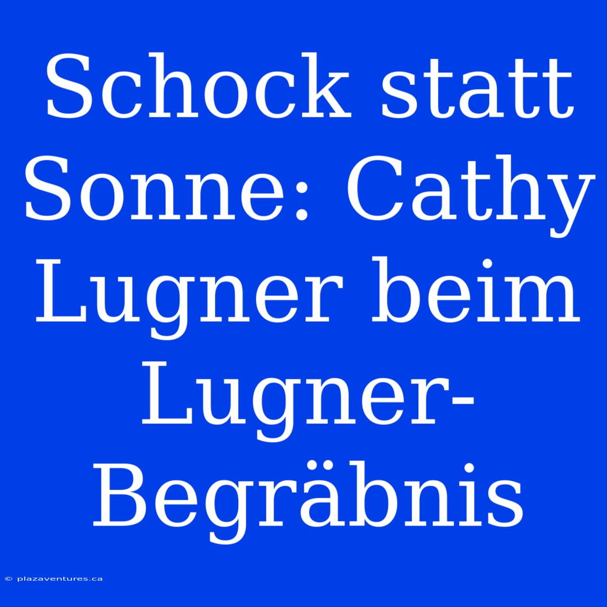 Schock Statt Sonne: Cathy Lugner Beim Lugner-Begräbnis