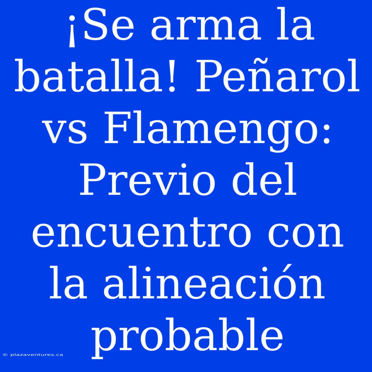 ¡Se Arma La Batalla! Peñarol Vs Flamengo: Previo Del Encuentro Con La Alineación Probable