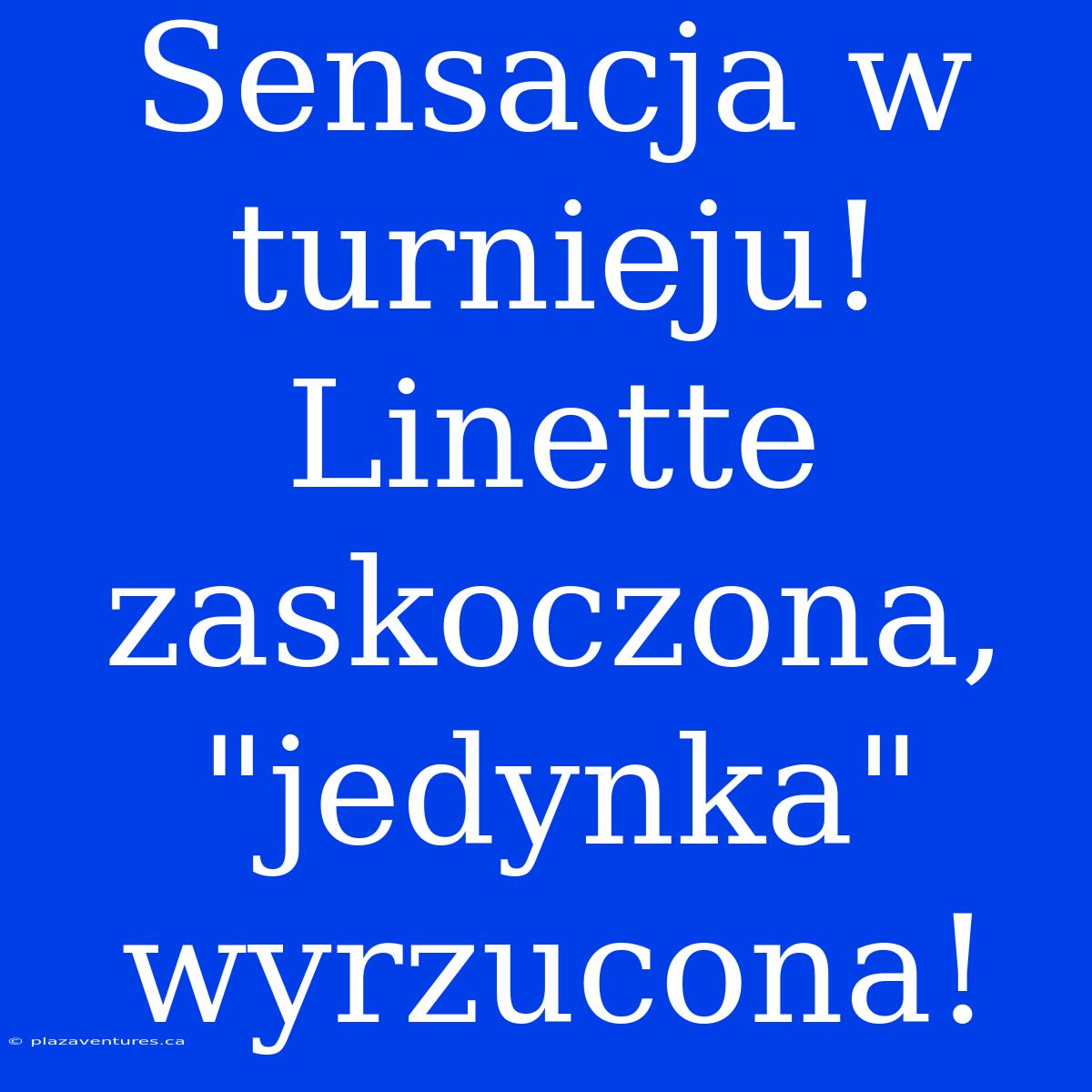 Sensacja W Turnieju! Linette Zaskoczona, 