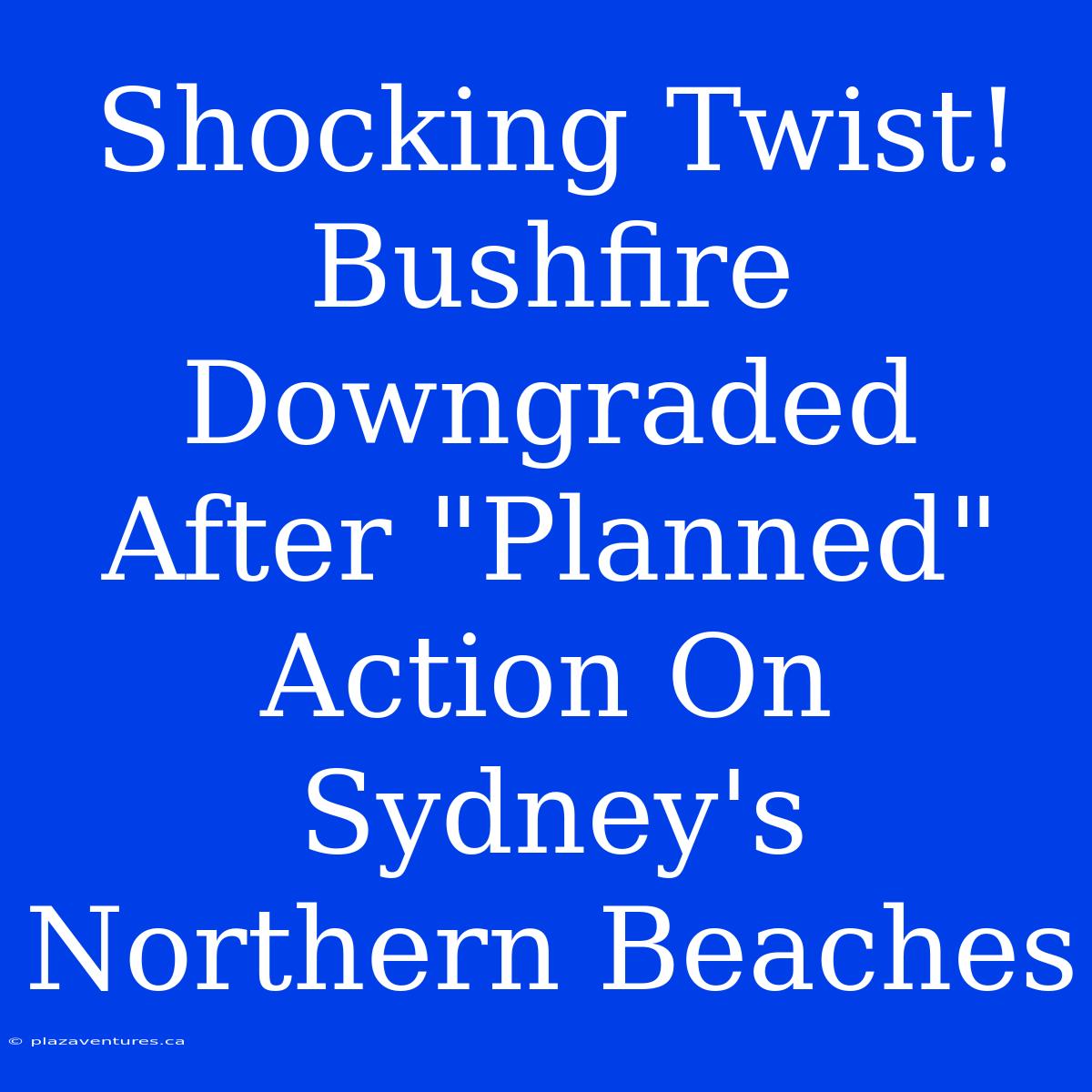 Shocking Twist! Bushfire Downgraded After 