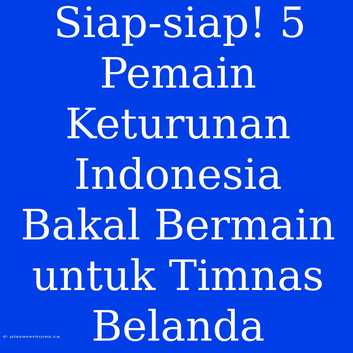 Siap-siap! 5 Pemain Keturunan Indonesia Bakal Bermain Untuk Timnas Belanda