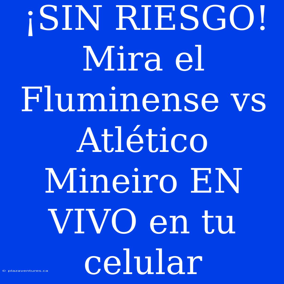 ¡SIN RIESGO! Mira El Fluminense Vs Atlético Mineiro EN VIVO En Tu Celular