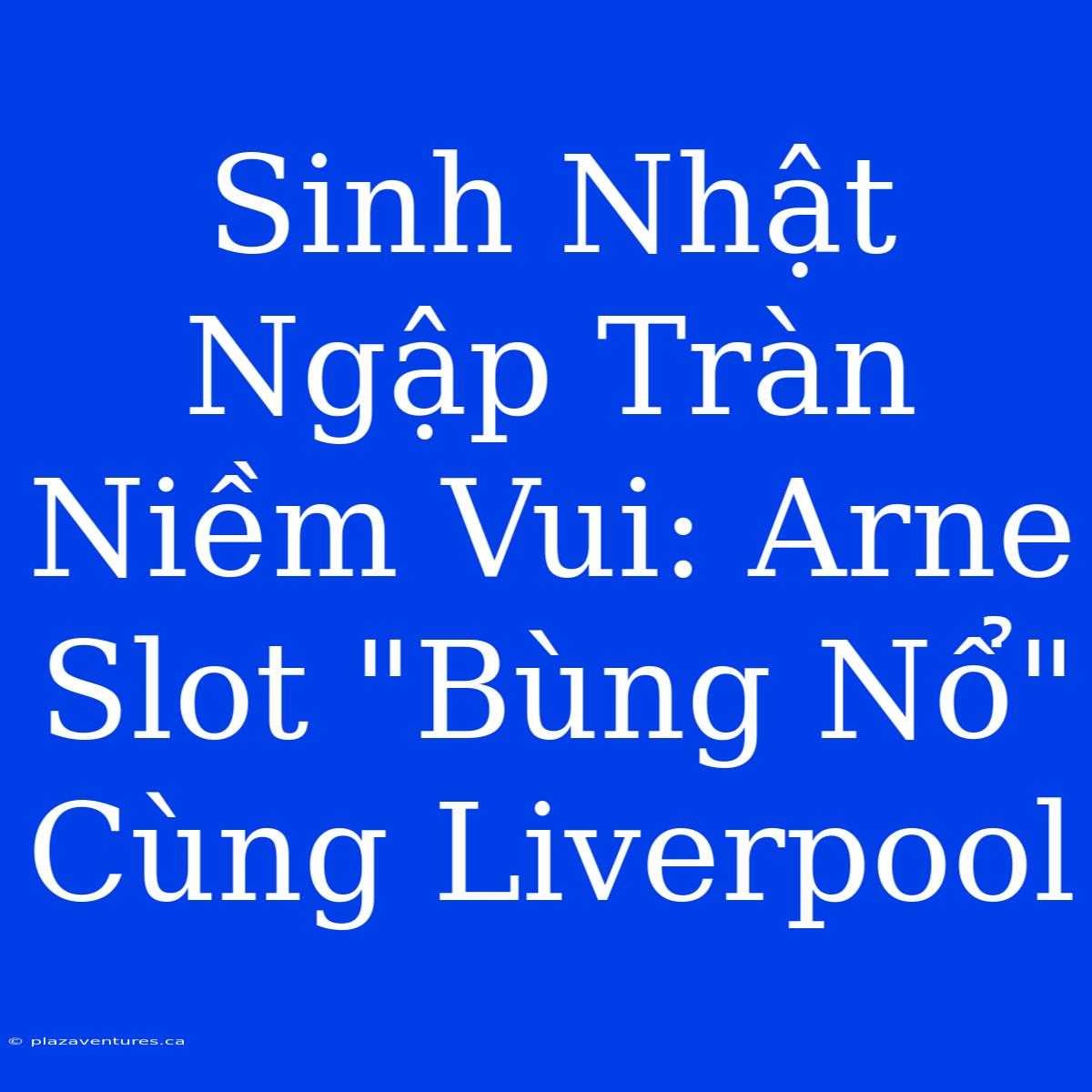 Sinh Nhật Ngập Tràn Niềm Vui: Arne Slot 