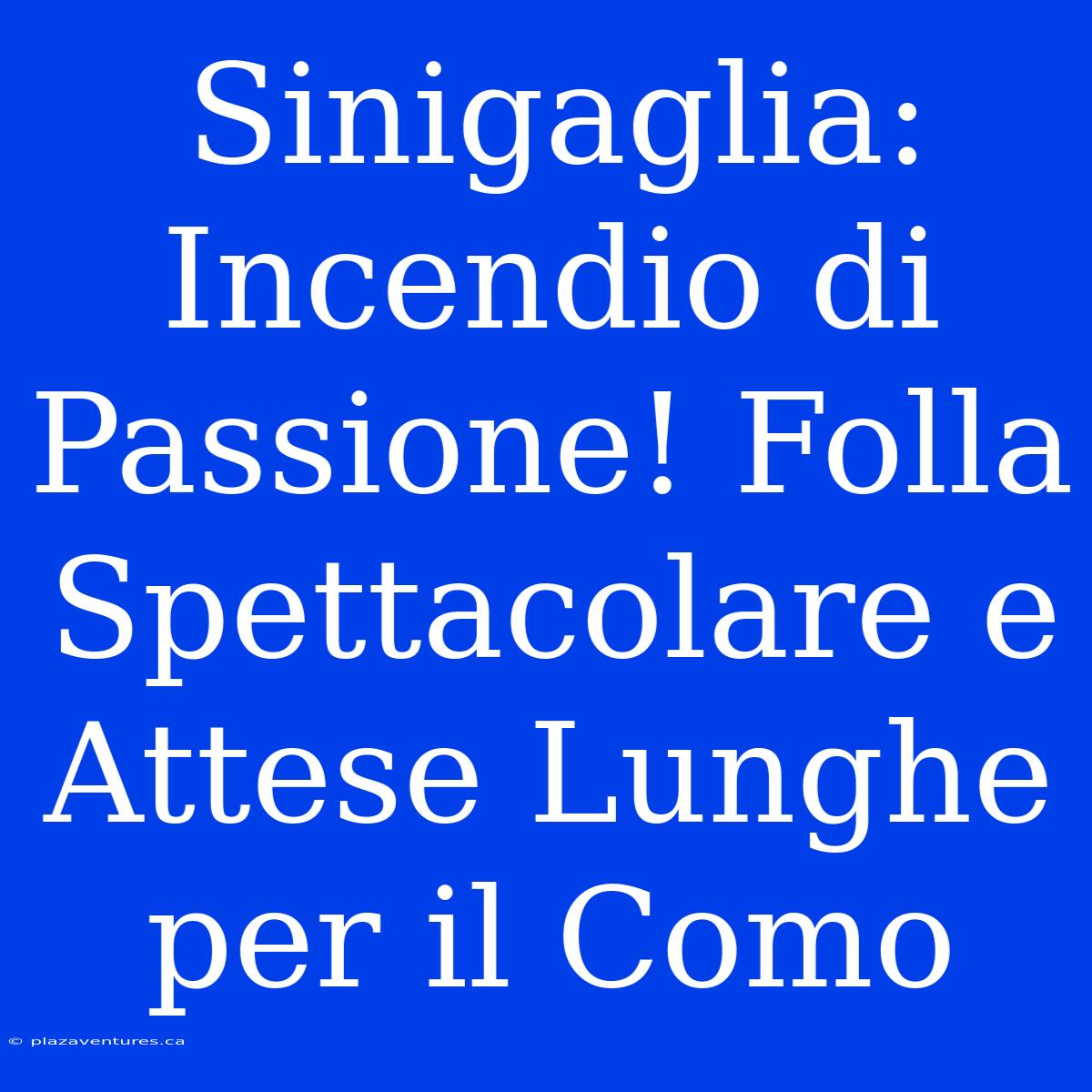 Sinigaglia: Incendio Di Passione! Folla Spettacolare E Attese Lunghe Per Il Como